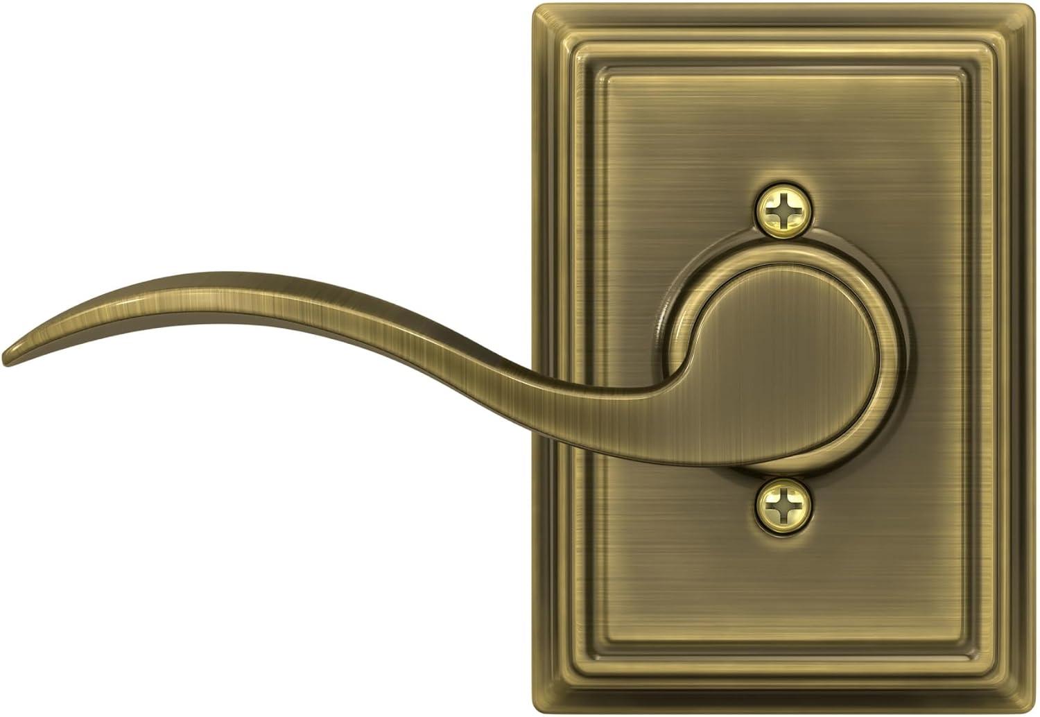 Accent Lever with Addison Trim Non-Turning Lock