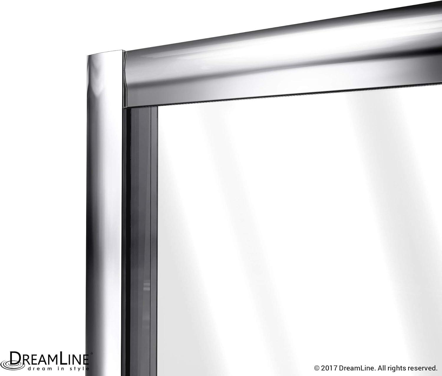 Flex 32" W x 72" H Pivot Frameless Shower Door with Clear Max Technology