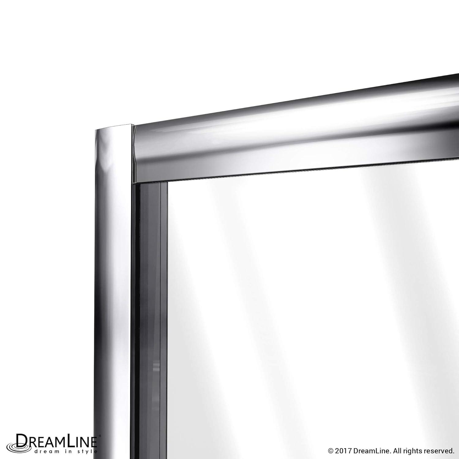 Flex 32" W x 72" H Pivot Frameless Shower Door with Clear Max Technology