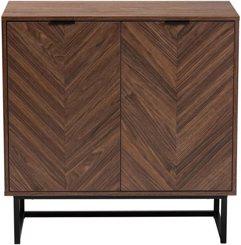 Baxton Studio Sadia Modern Walnut Brown Finished Wood Storage Cabinet