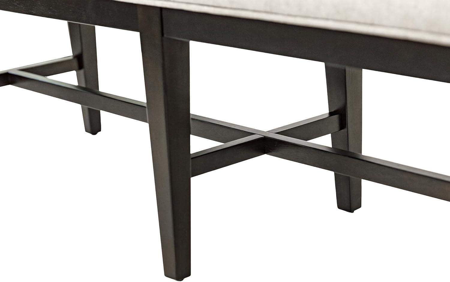 Modern Wood Dining Table Bench Kitchen Seat Fully Assembled Finish Black