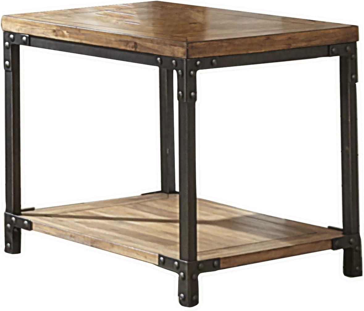 Steve Silver 23" Lantana End Table in Antique Brown Honey