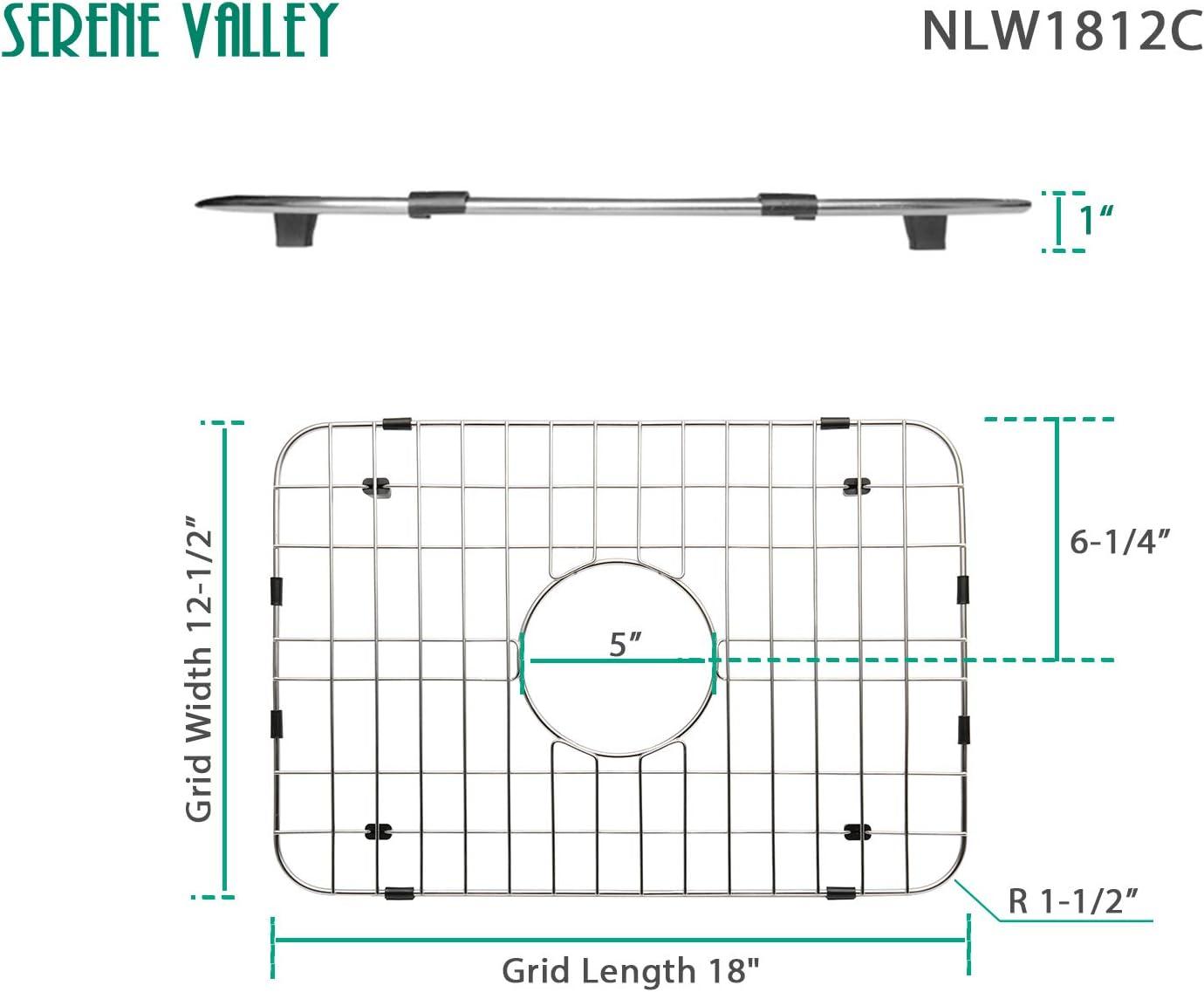 18.07-in x 12.56-in Center Drain Stainless Steel Sink Grid