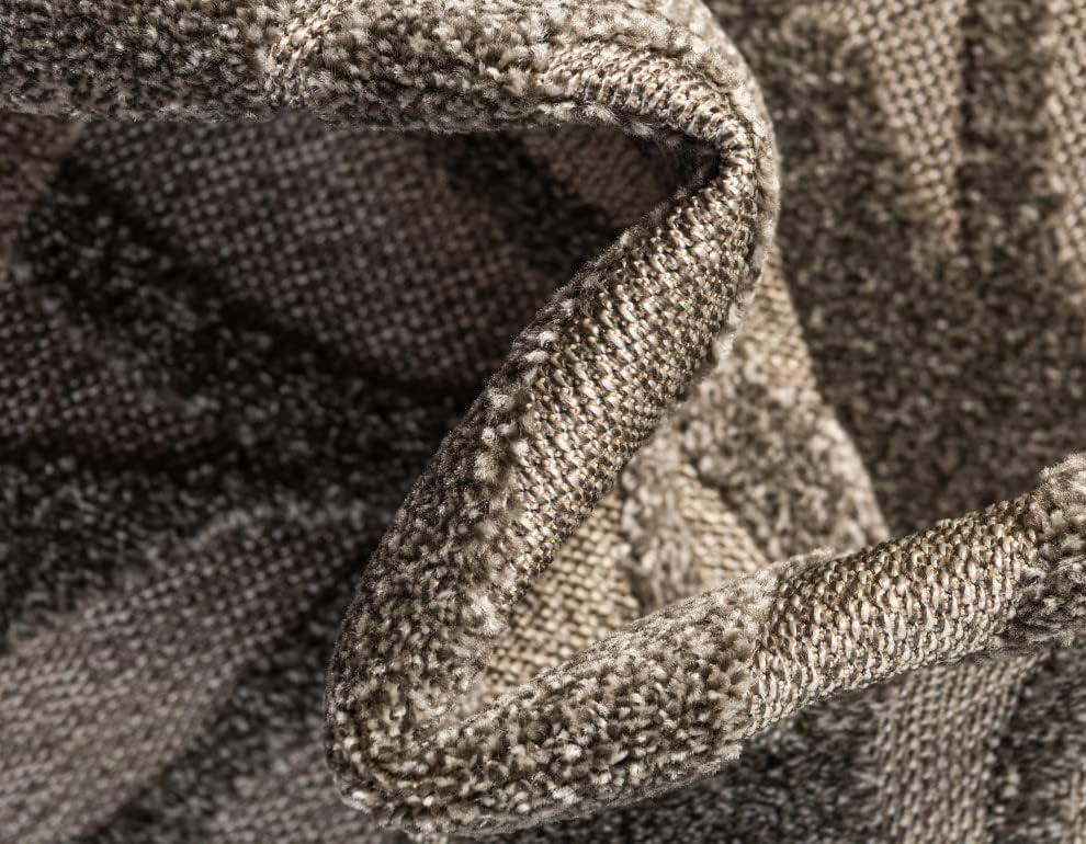 Unique Loom 6' 1 x 9' 0 Gray Outdoor Botanical Augusta Area Rug