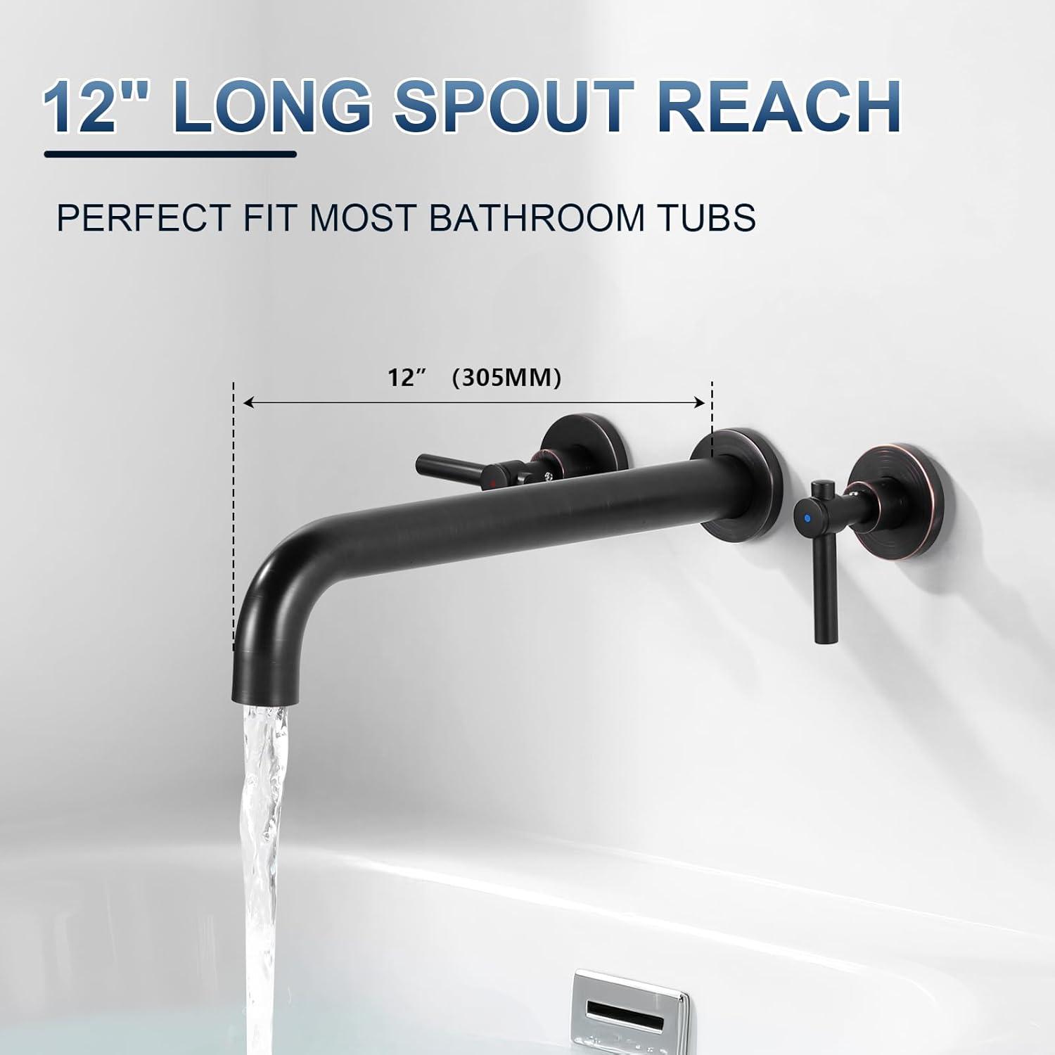 Aleasha AL-4E26RB Wall Mounted Optional Bathroom Faucet