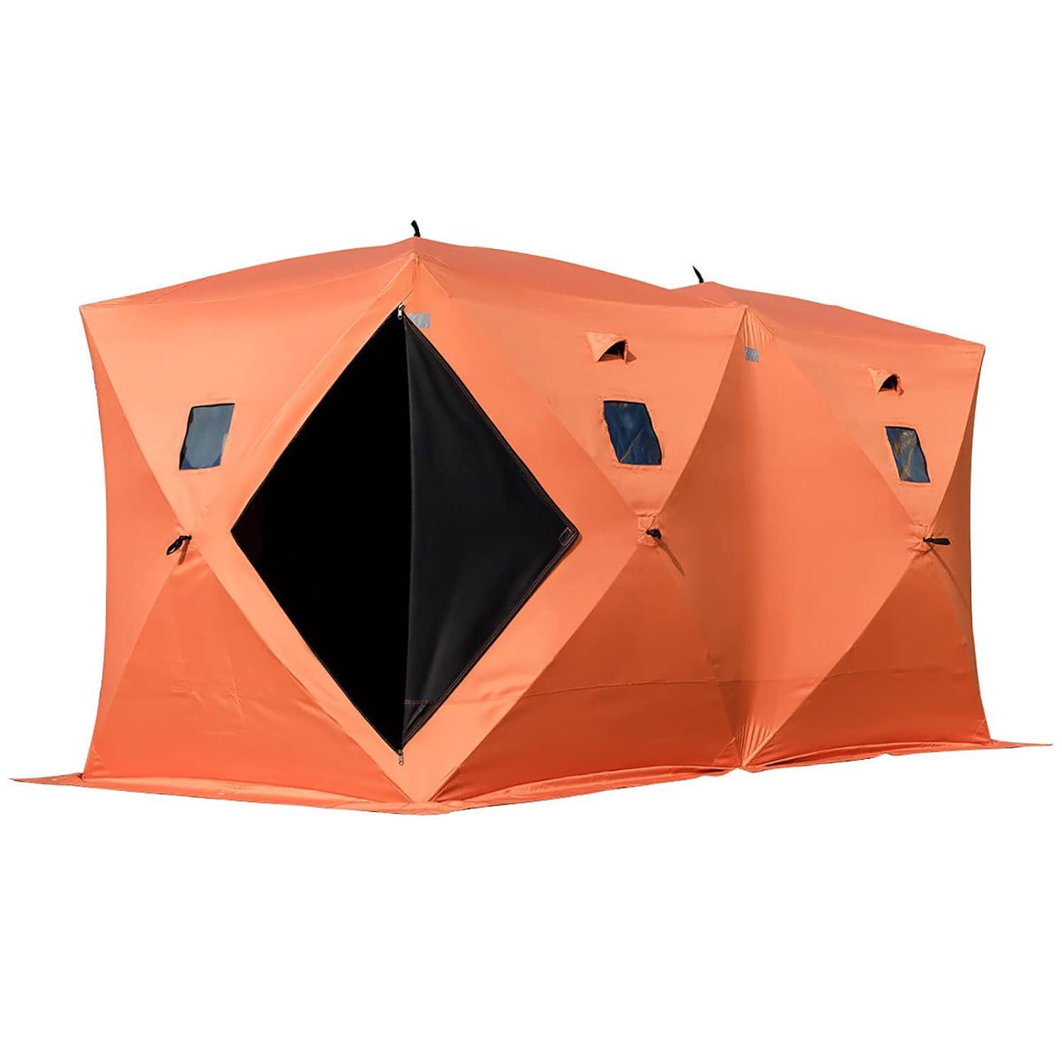 VEVOR 3-4 Person Ourdoor Portable Ice Shelter Pop-Up Ice Fishing Shanty Tent