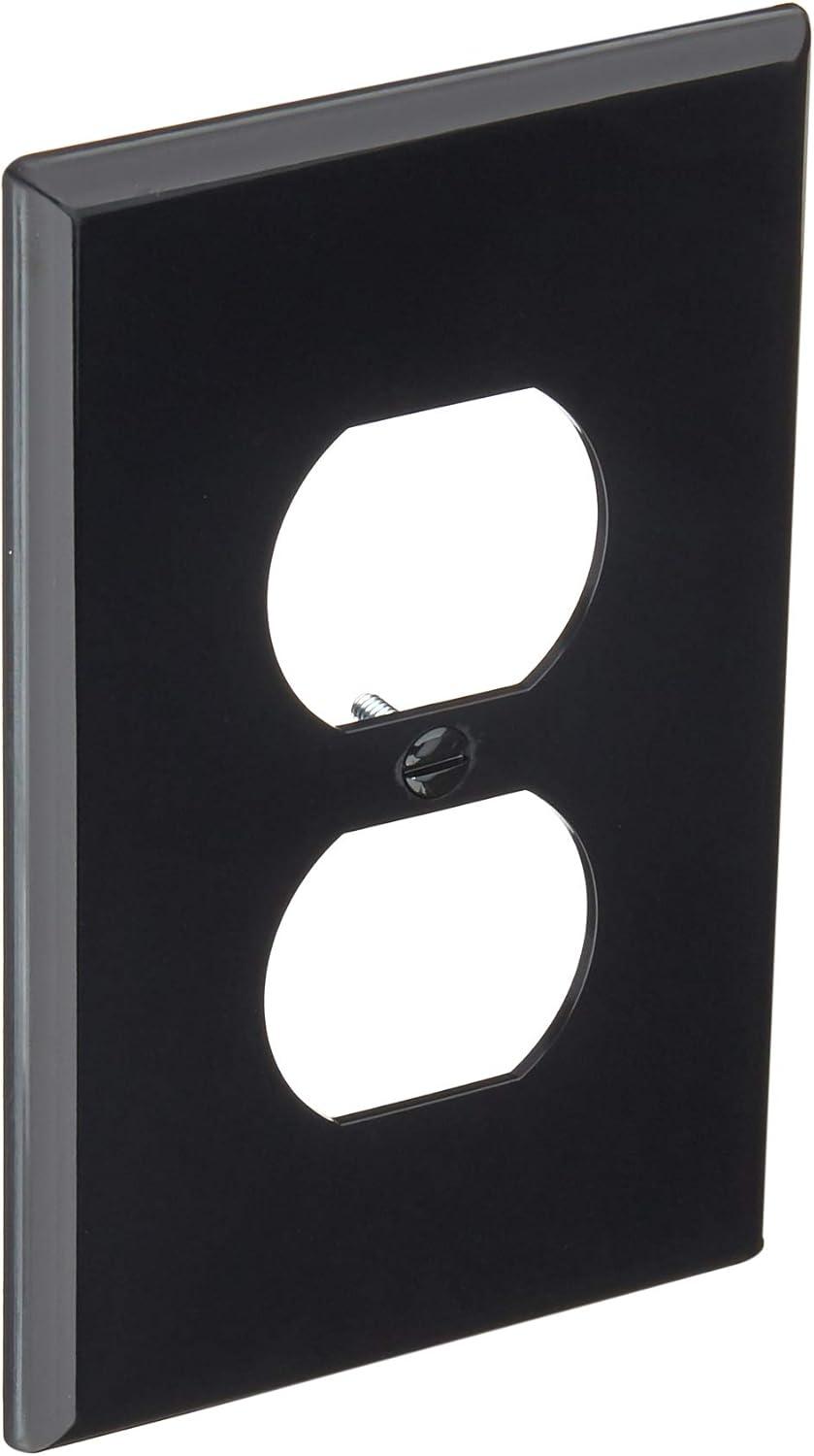 Black Thermoplastic Nylon 1-Gang Duplex Wall Plate