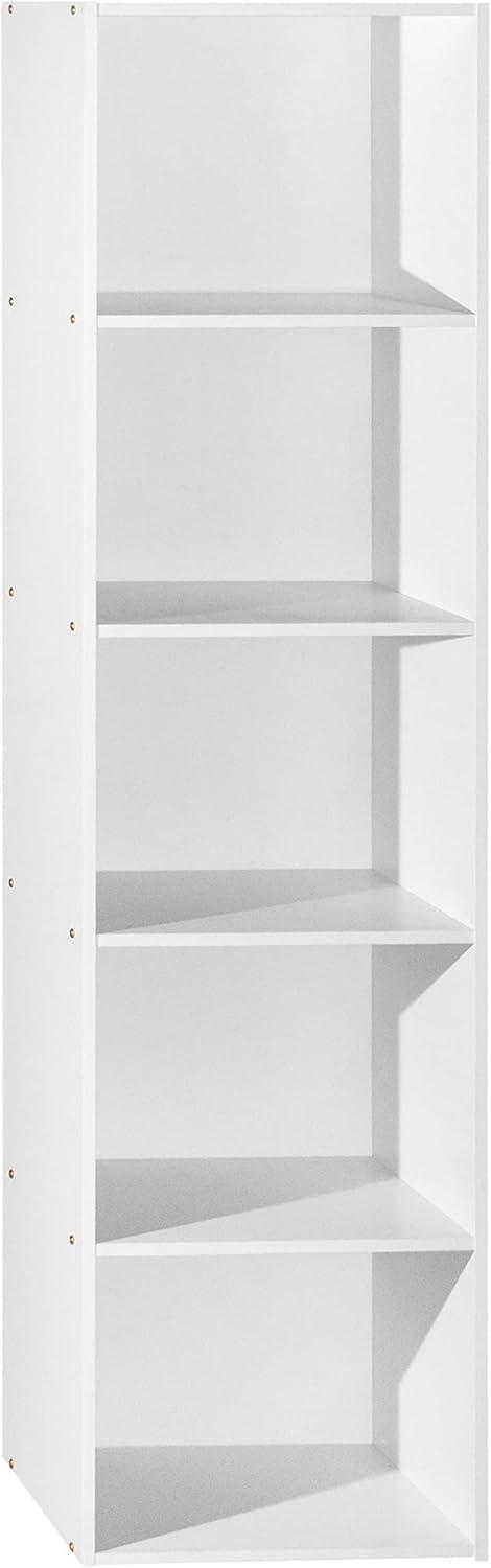 Hodedah 12 x 16 x 60 Inch 5 Shelf Bookcase and Office Organizer Solution for Living Room, Bedroom, Office, or Nursery