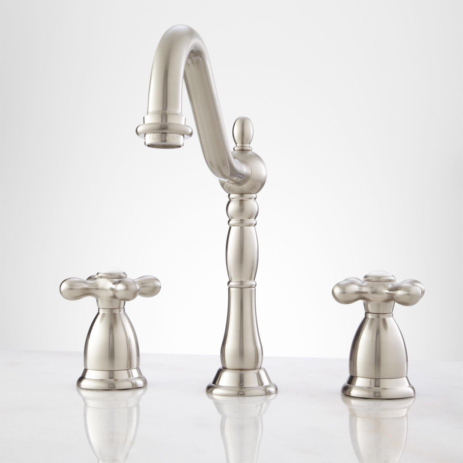 Victorian Widespread Bathroom Faucet with Cross Handles