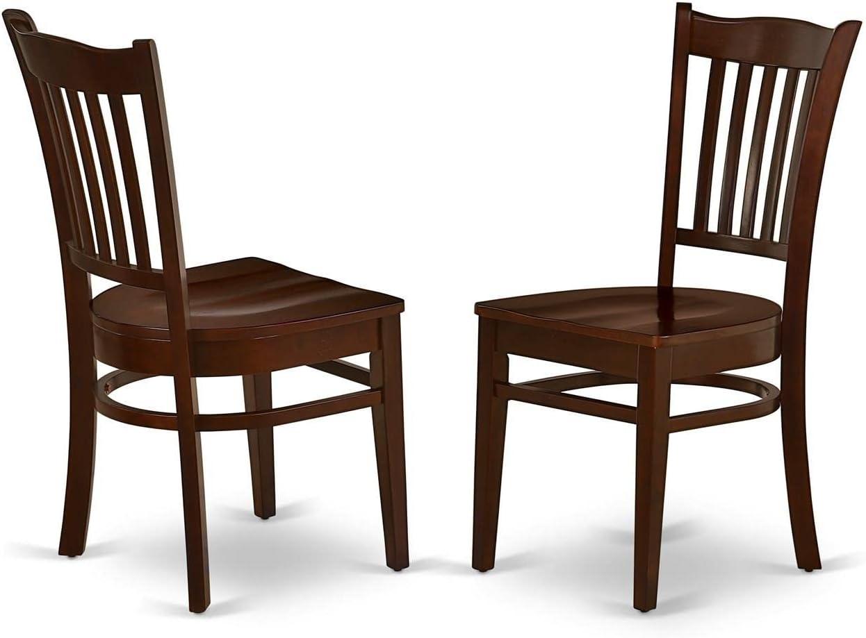 Groton Dining Chair with Wood Seat - Mahogany - Set of 2