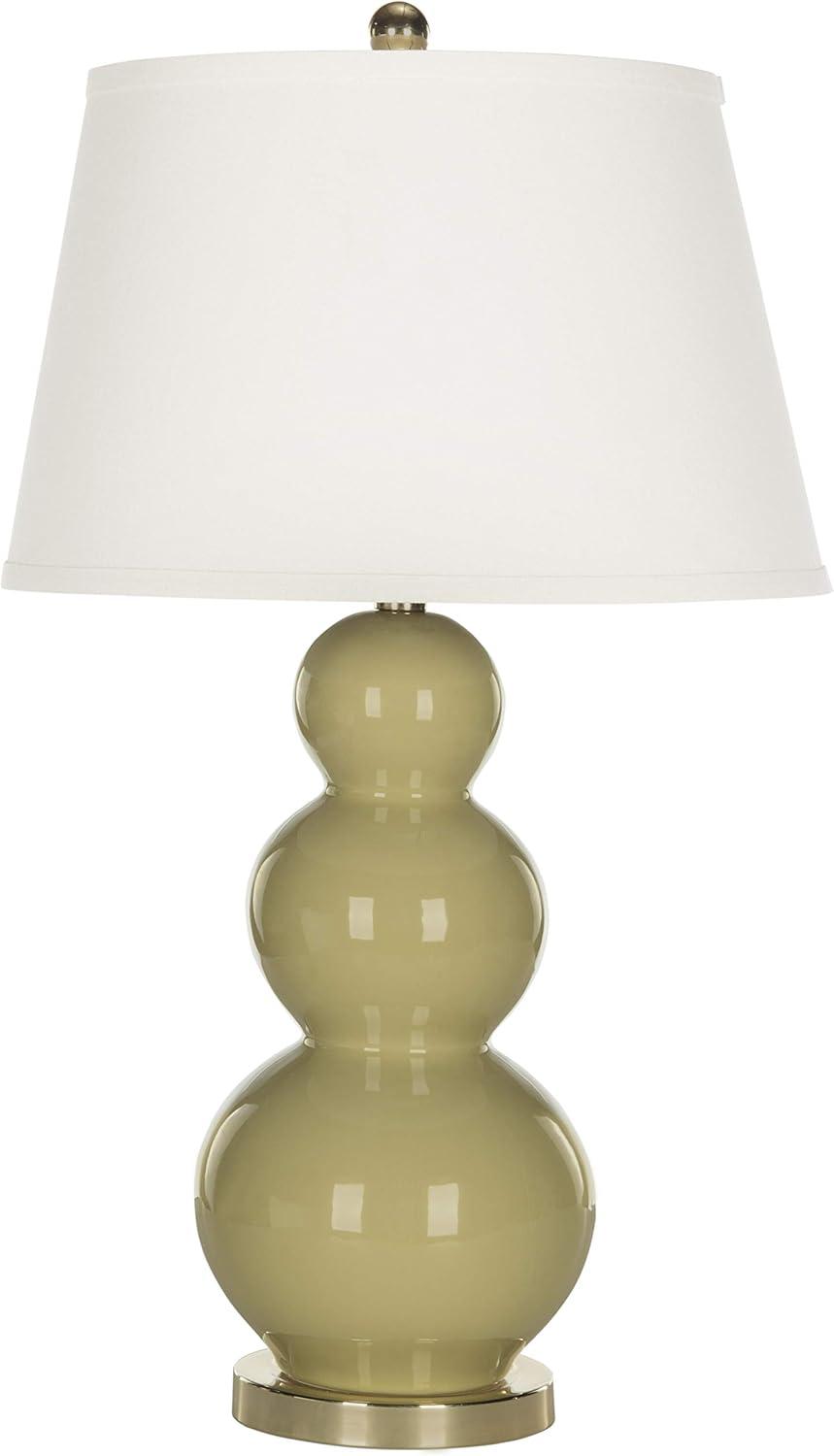 Pamela 28 Inch H Triple Gourd Ceramic Lamp (Set of 2) - Safavieh