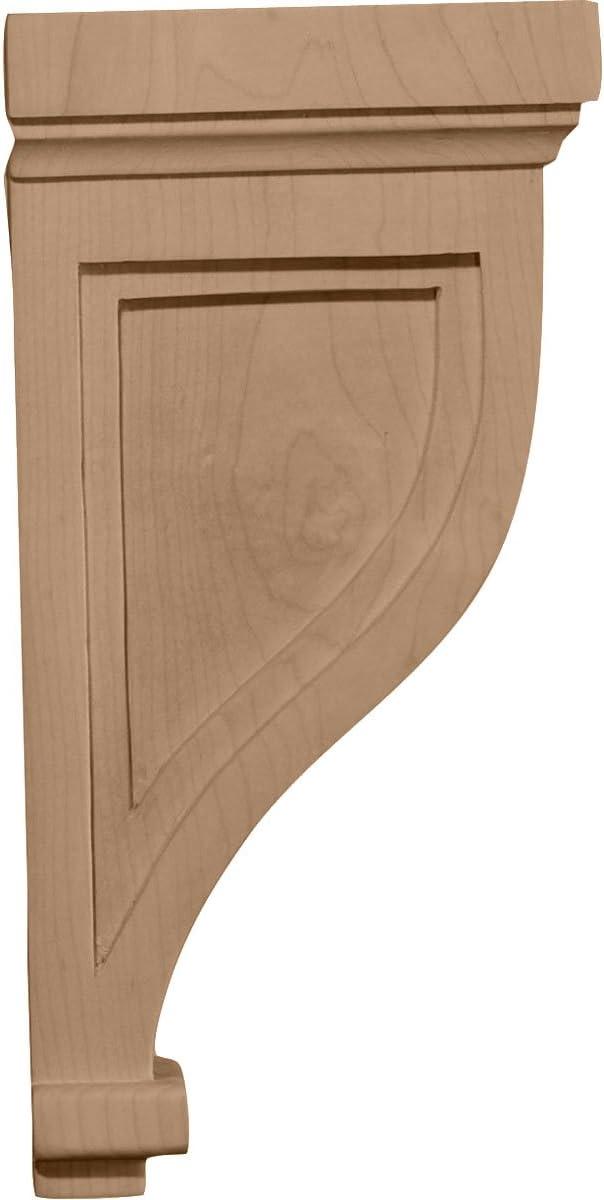 Traditional Recessed Rubberwood Corbel 4.75"W x 5"D x 10"H