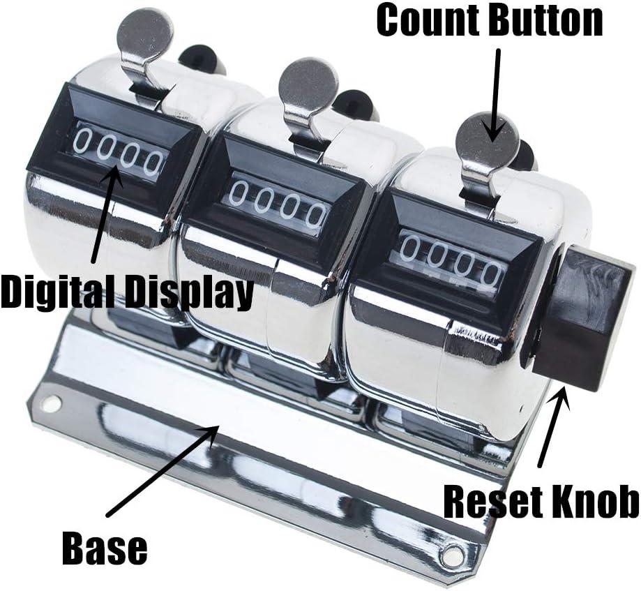 Toptie 3-Unit Desktop Tally Counter, Counter Clicker with Base, for Event, People, Inventory