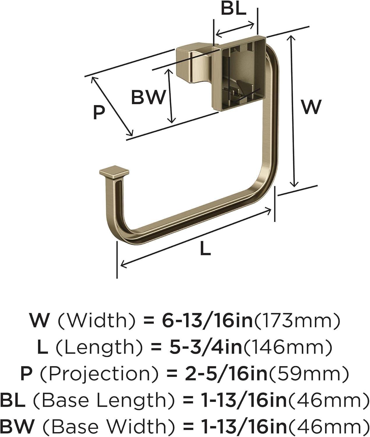 Amerock Mulholland Golden Champagne Open Towel Ring