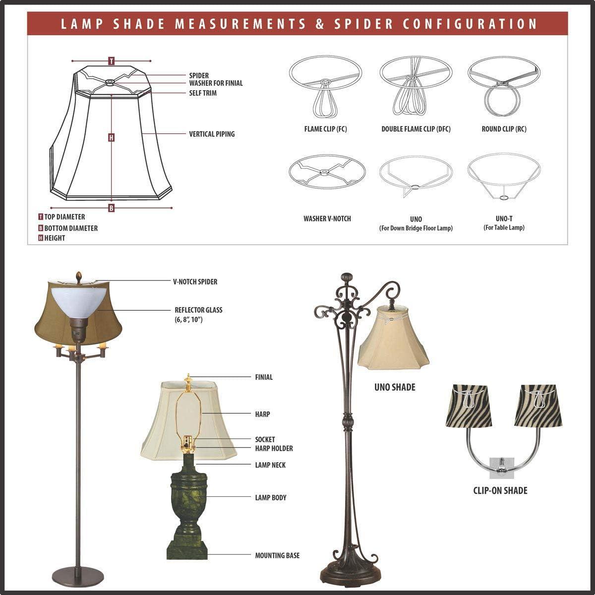 Royal Designs, Inc. Hardback Empire Chandelier Basic Shade CS-903-6BG, Beige, 4 x 6 x 5.5