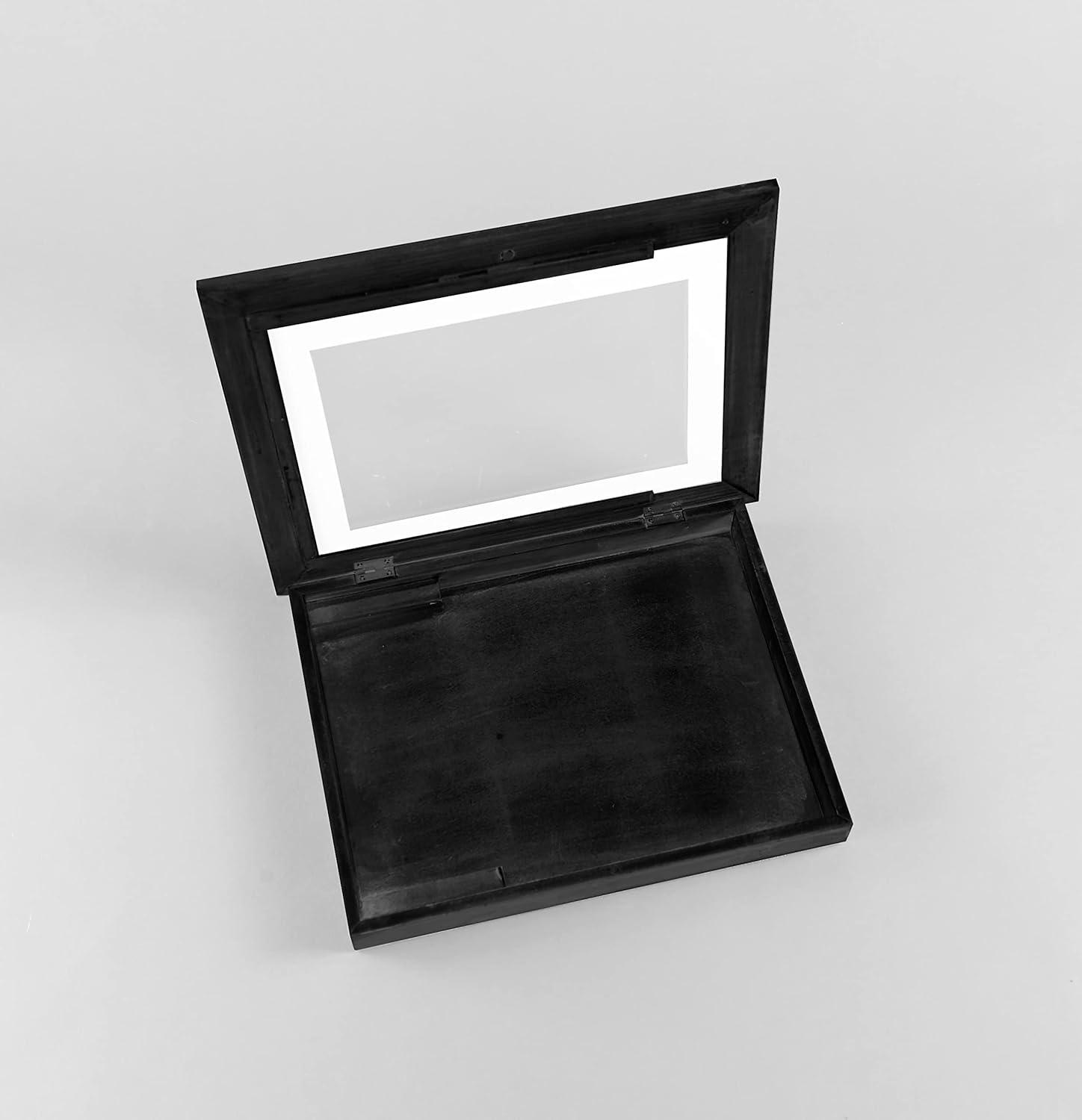 The Lakeside Collection Interchangeable Artwork Frame With Storage 5" x 7", 8.5" x 11", 9" x 12" - 9" x 12" Black