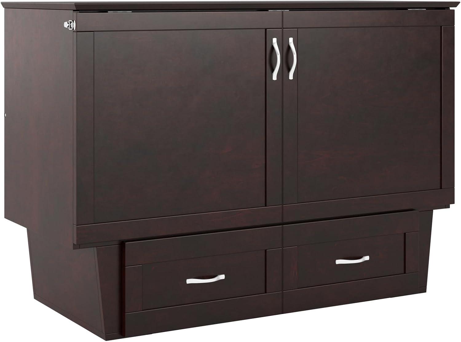 Monroe Murphy Bed Chest Queen Espresso with Charging Station