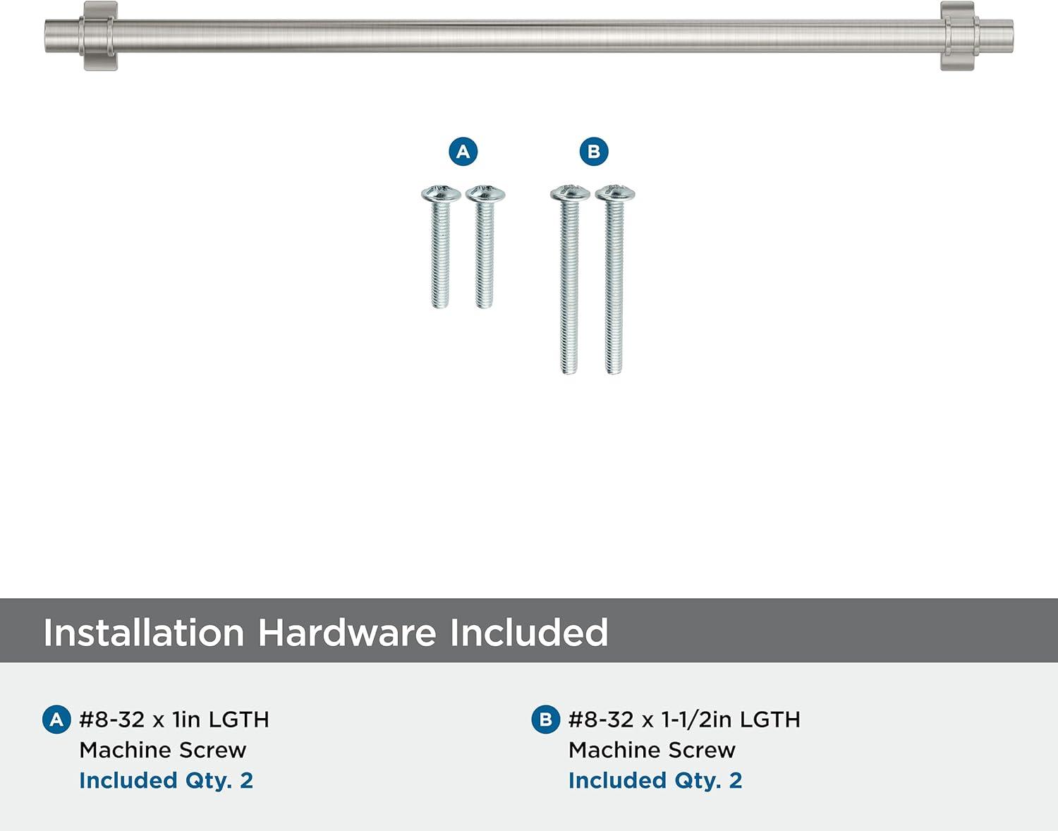 Amerock Davenport 12-5/8 inch (320mm) Center-to-Center Satin Nickel Cabinet Pull
