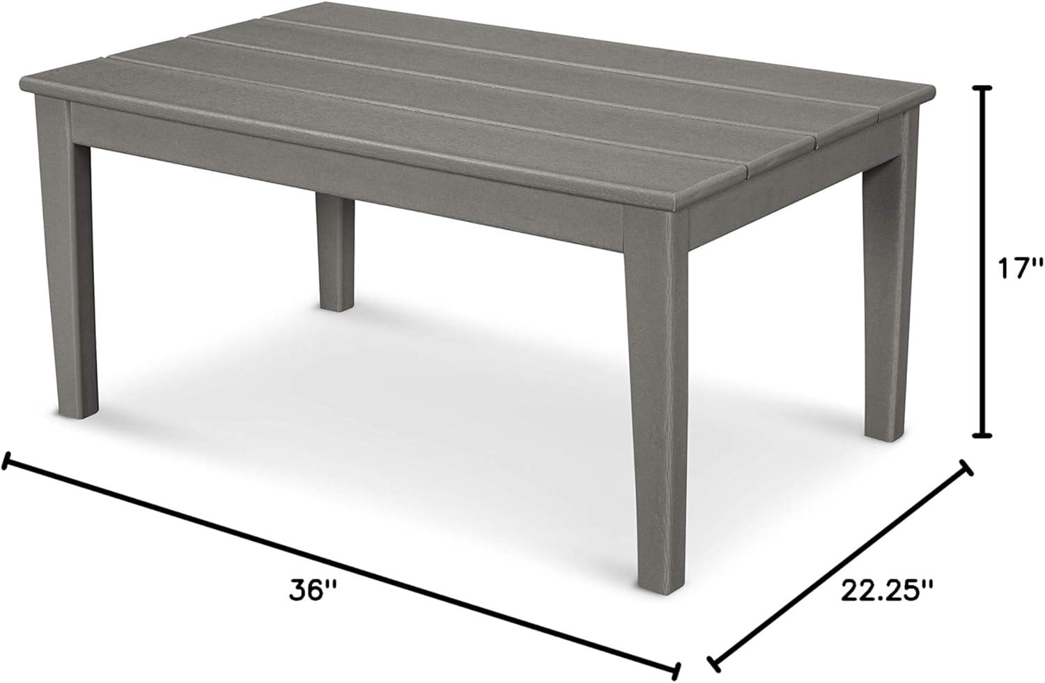 Slate Gray 22" x 36" Polywood Outdoor Coffee Table