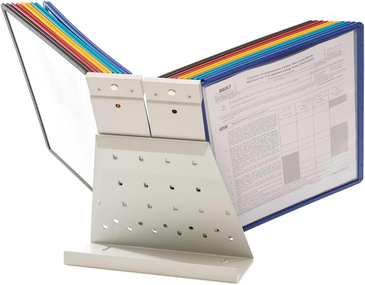 Durable® ario Reference Desktop System, 20 Panels, Assorted Borders And Panels