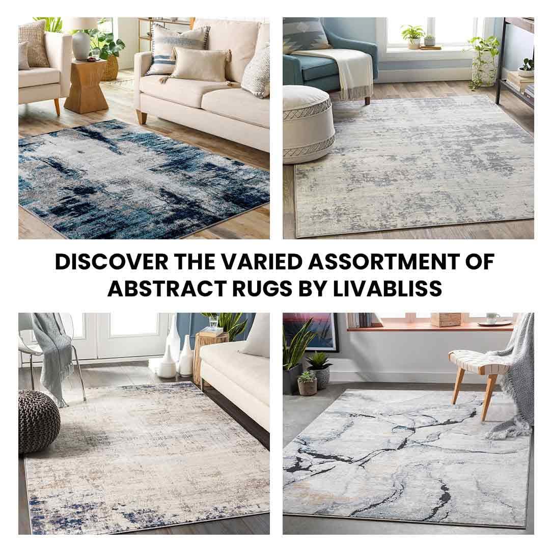 Livabliss Sunderland Modern Abstract Area Rug,5'3" x 7'3",Blue