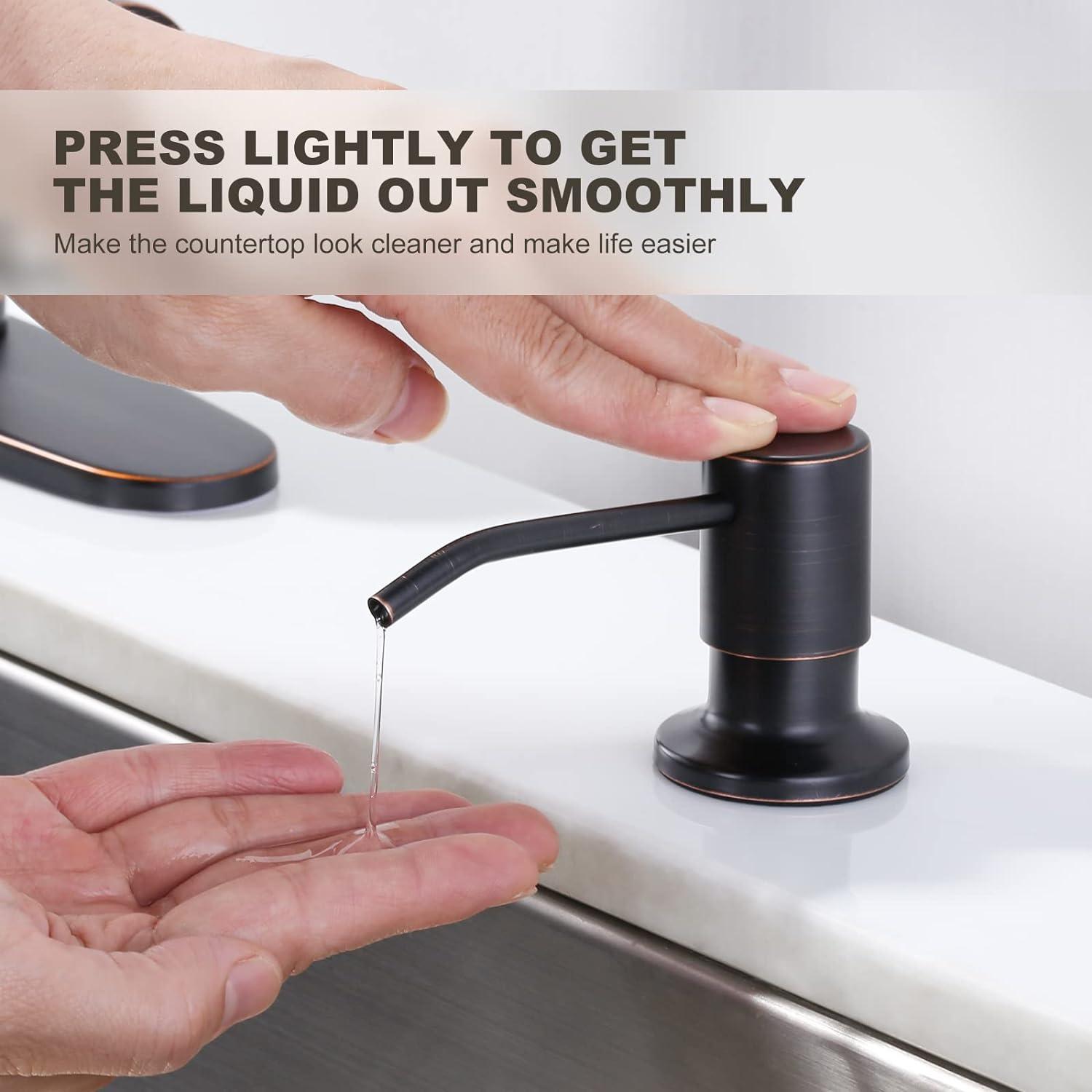 WOWOW Pull Out Kitchen Faucet with Soap Dispenser