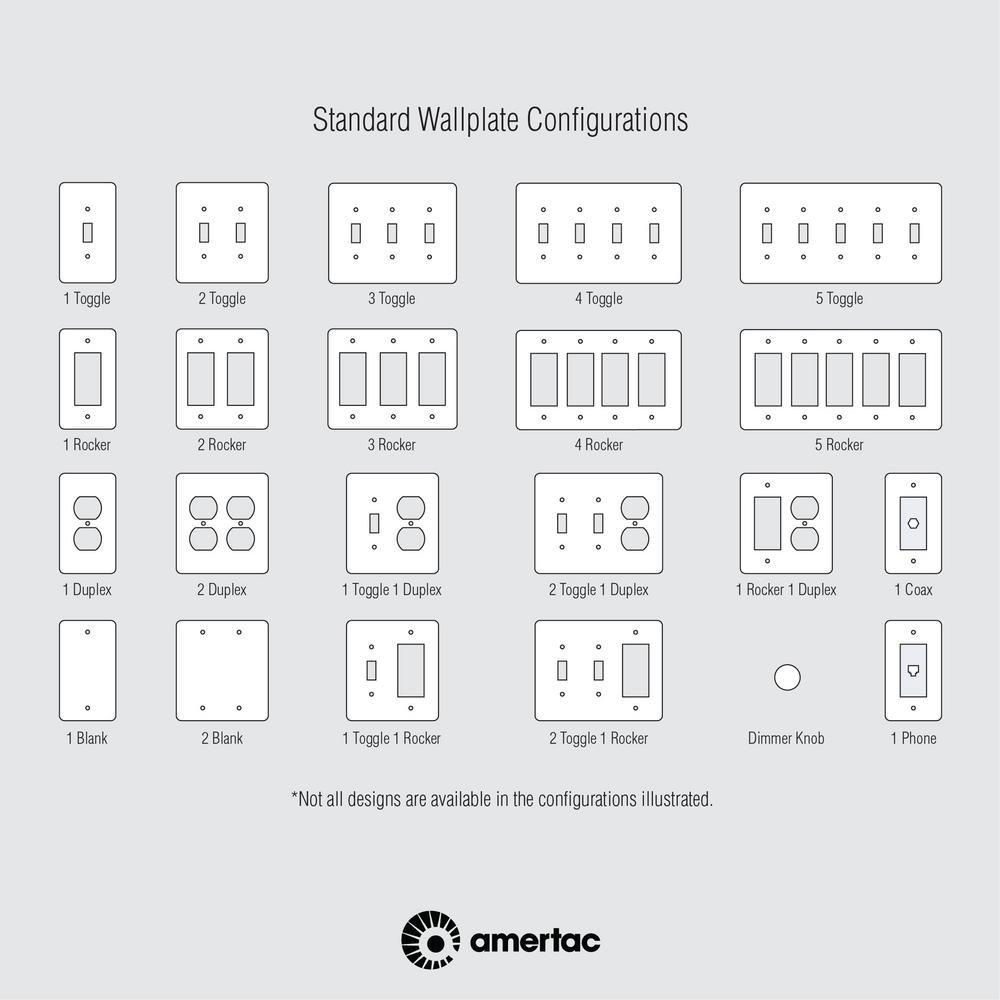 Amerelle 94DN Continental Wallplate, 1 Duplex, Cast Metal, Satin Nickel, 1-Pack