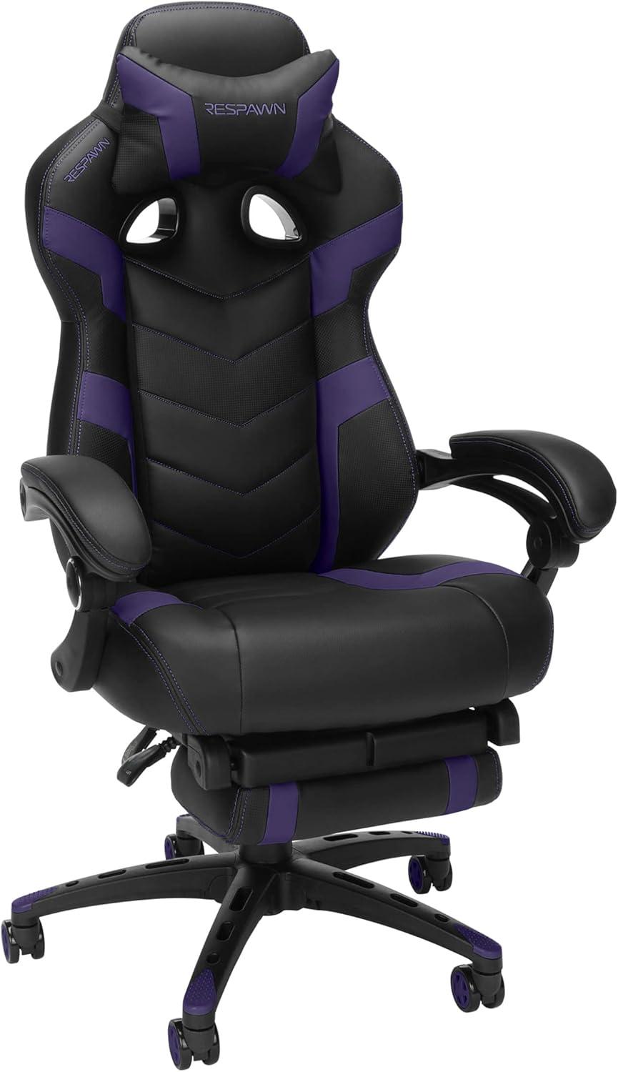 Respawn RESPAWN 110 Pro Gaming Chair - Gaming Chair with Footrest, Reclining Gaming Chair, Video Gaming Computer Desk Chair, Adjustable Desk Chair, Gaming Chairs For Adults With Headrest Pillow