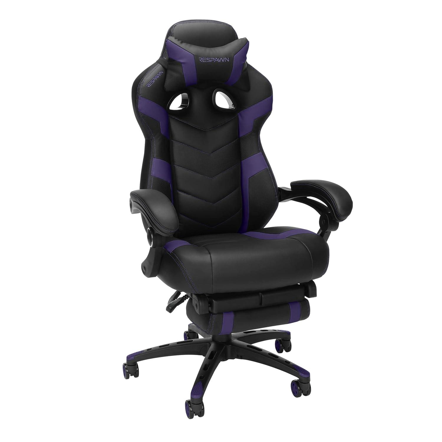 Respawn RESPAWN 110 Pro Gaming Chair - Gaming Chair with Footrest, Reclining Gaming Chair, Video Gaming Computer Desk Chair, Adjustable Desk Chair, Gaming Chairs For Adults With Headrest Pillow
