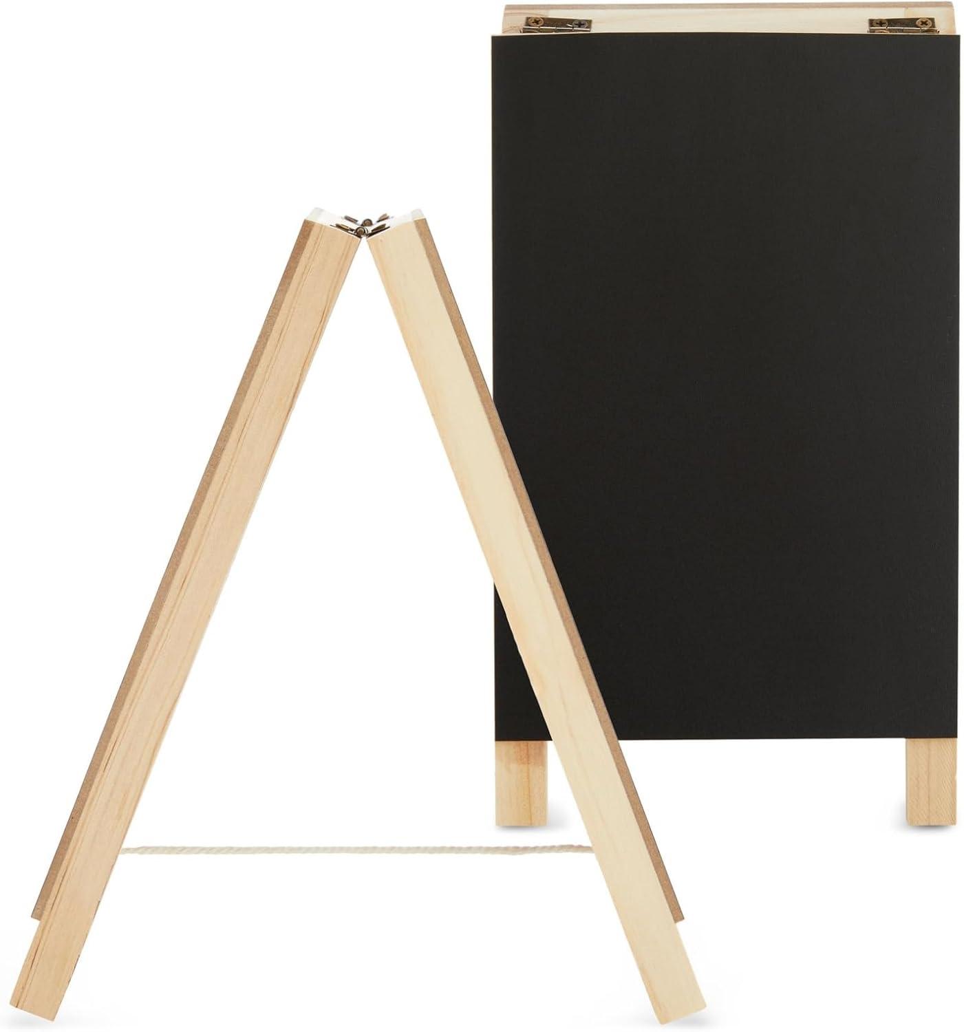 Juvale 2 Pack Small Easel Chalkboard for Tabletops, Restaurant Menu Sign for Catering Events, Weddings (4.5 x 7.5 In)