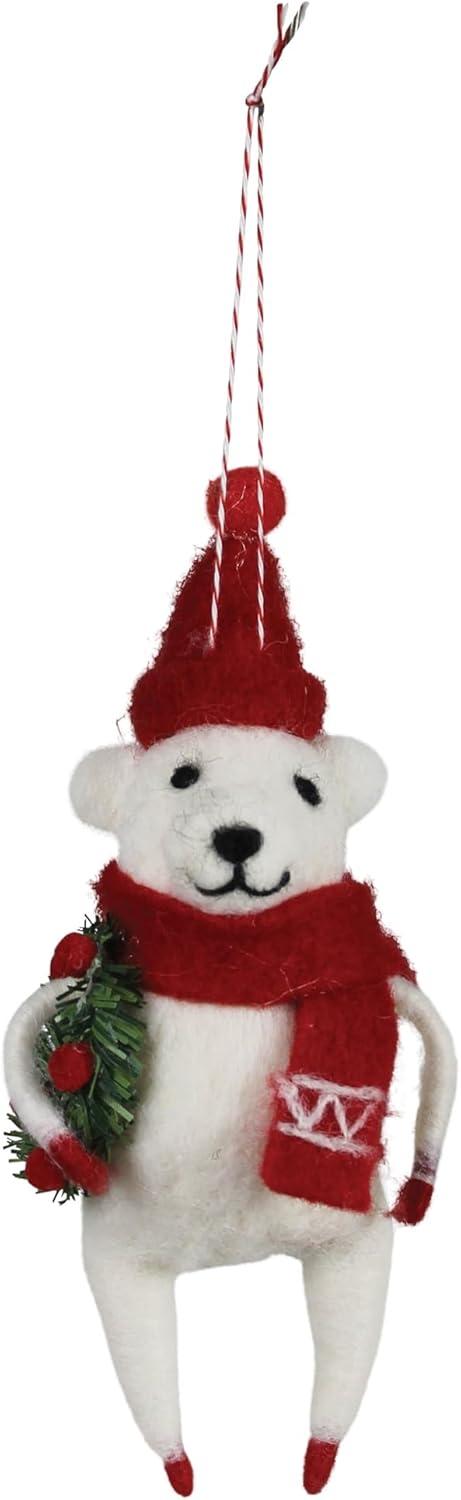 The Holiday Aisle® Fabric Animals Hanging Figurine Ornament (Set of 3)
