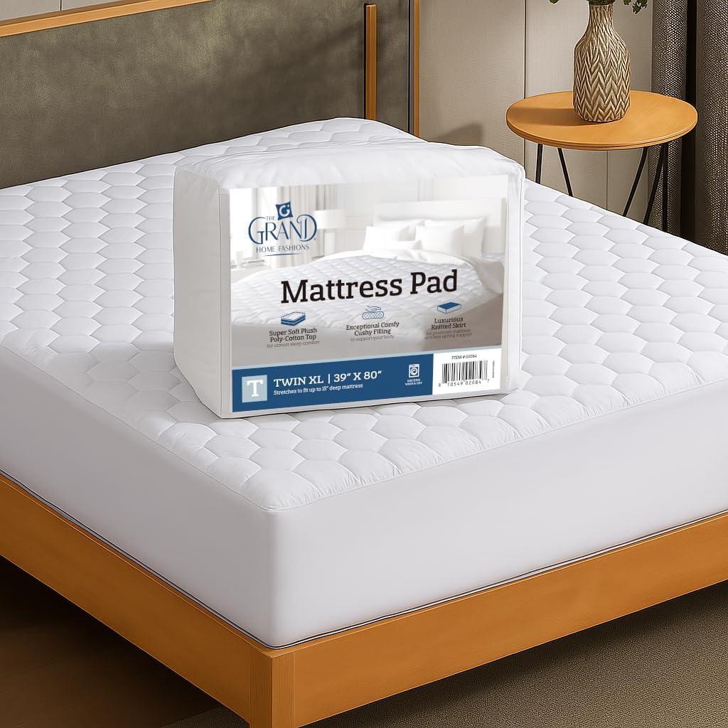 Twin XL Mattress Protector Waterproof, Rest-Guard 100% Waterproof Quilted Fitted Mattress Pad, Ultra Soft & Noiseless Mattress Cover Bed Cover - fits up to 21" Deep, Machine Washable