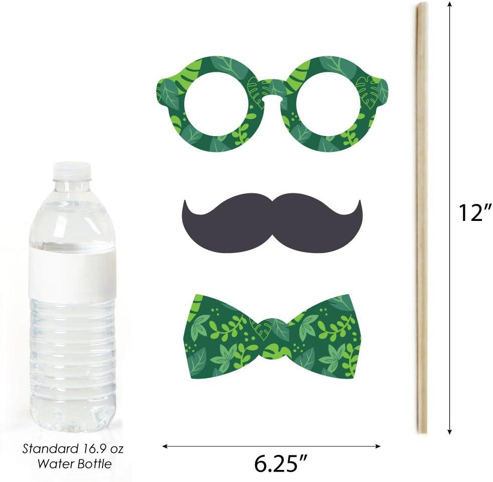 Big Dot of Happiness Jungle Party Animals - Safari Zoo Animal Birthday Party or Baby Shower Photo Booth Props Kit - 20 Count