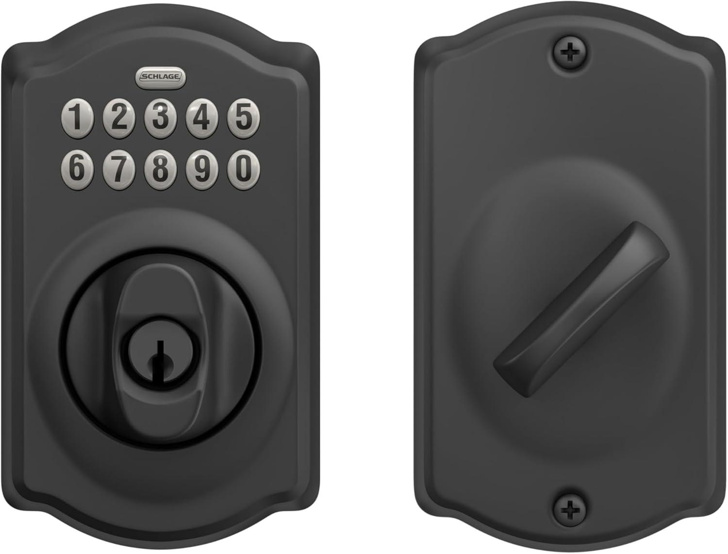 Matte Black Electronic Keypad Single Cylinder Deadbolt