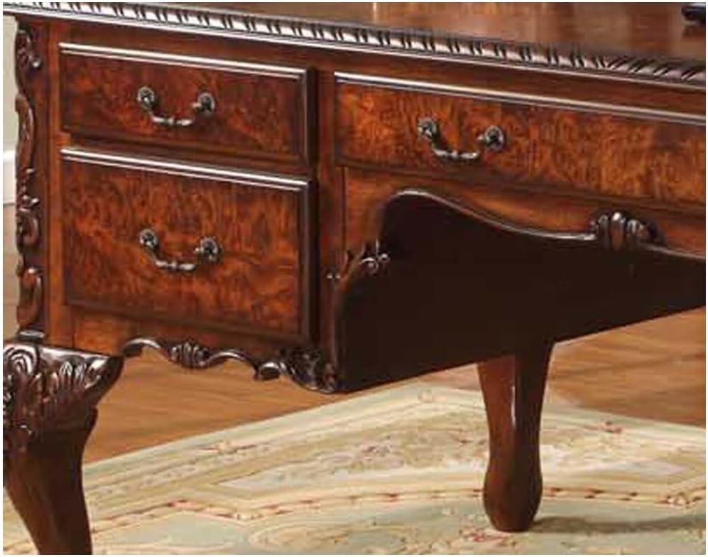 Best Master CDExecutive 72" Wood Office Desk With Hand Carved Designs in Cherry