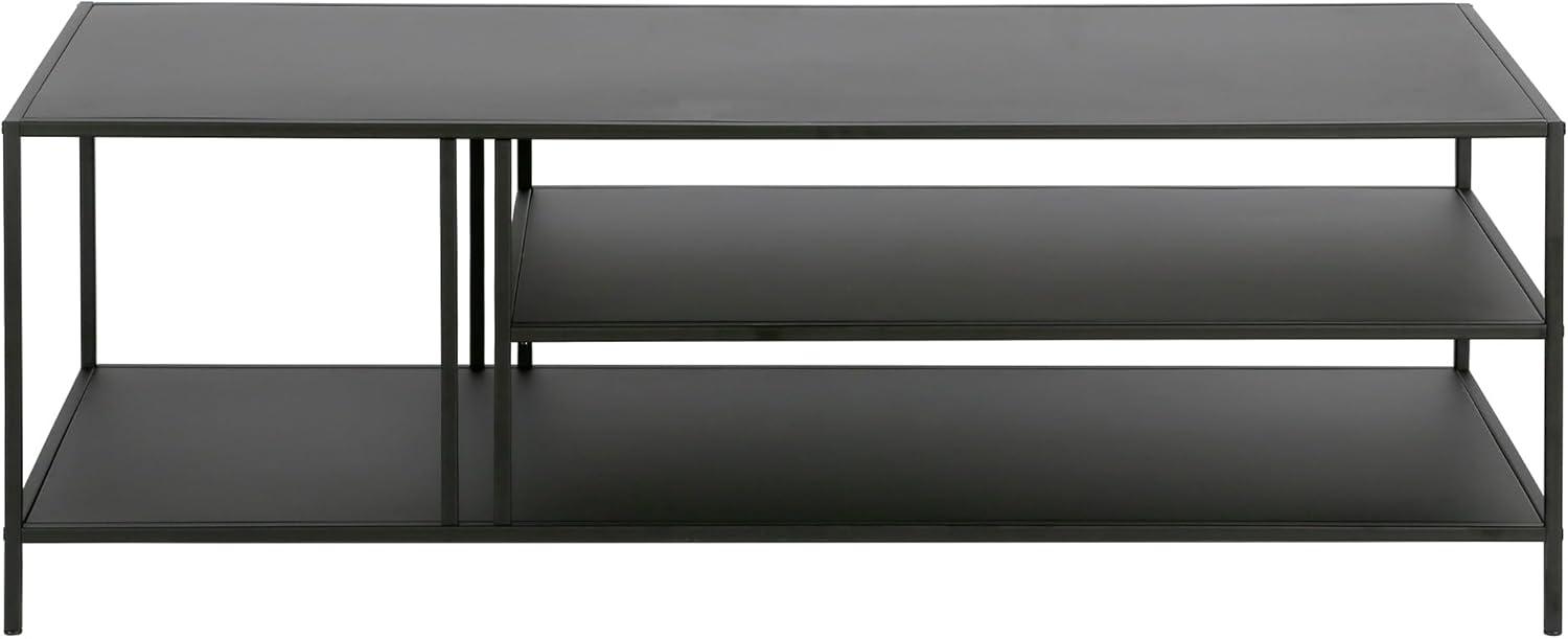 Evelyn&Zoe Cortland 48" Wide Rectangular Coffee Table in Blackened Bronze