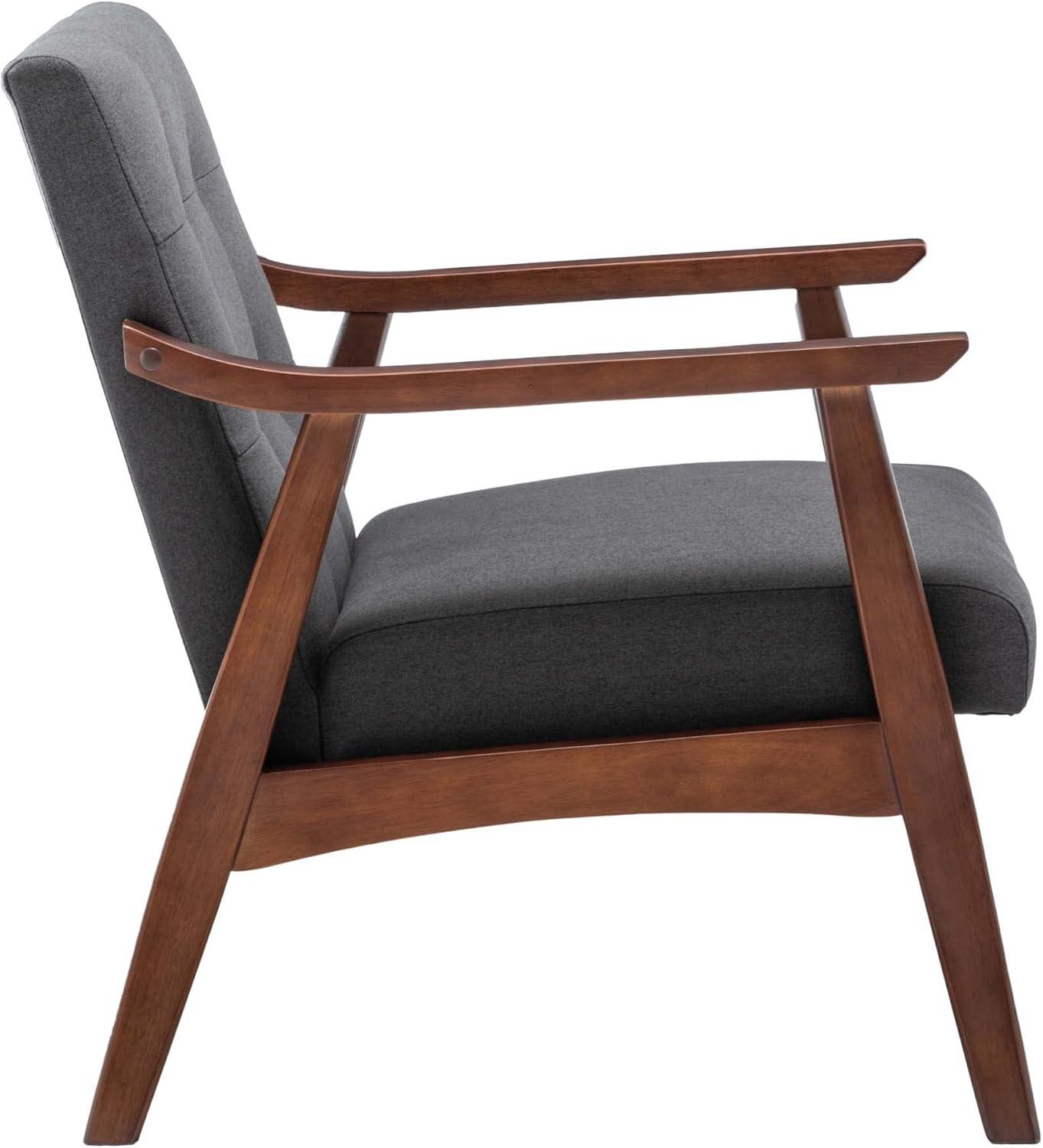 Convenience Concepts Take a Seat Natalie Accent Chair, Dark Gray Fabric/Espresso, All Ages