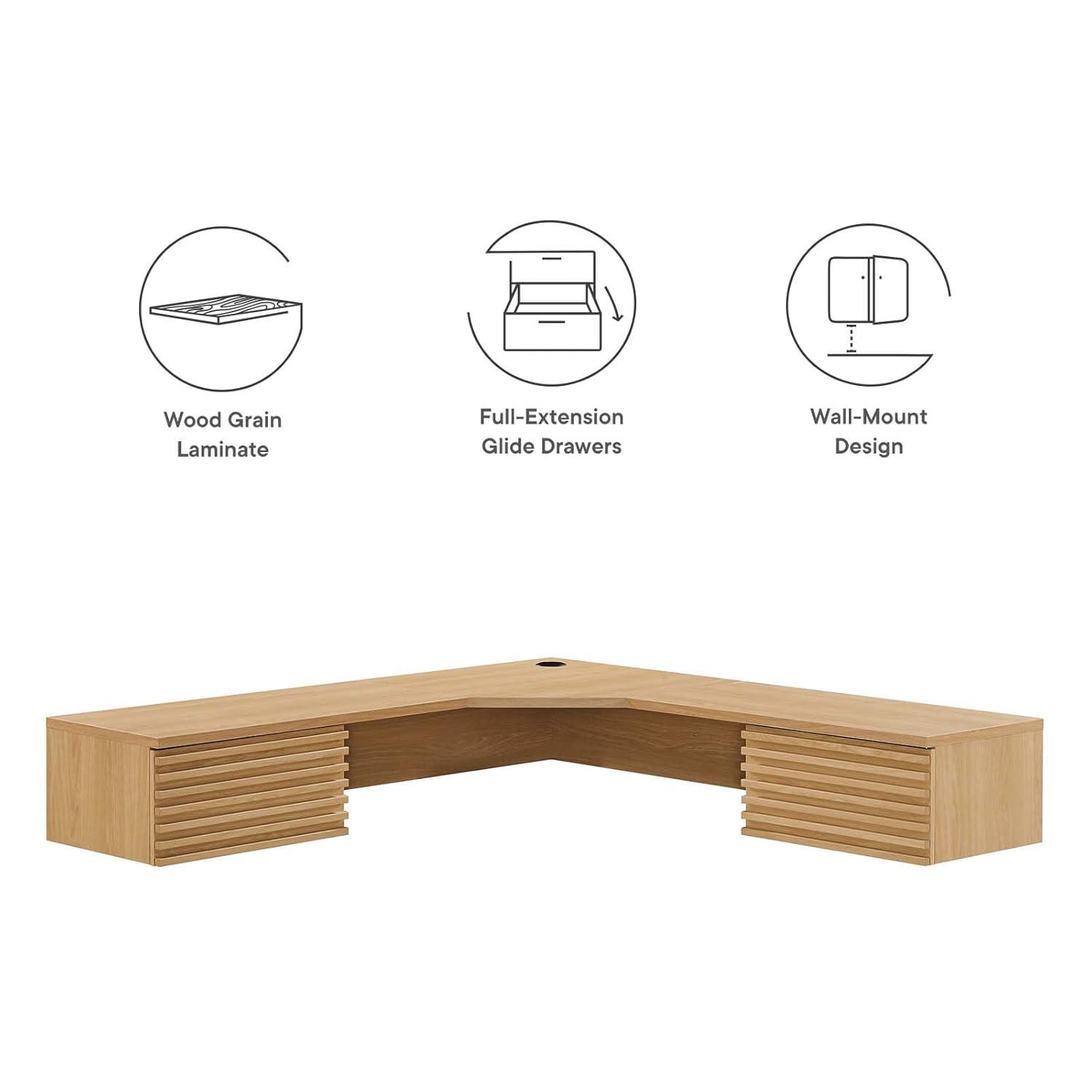 Modway Modway Render Wall Mount Corner Office Desk