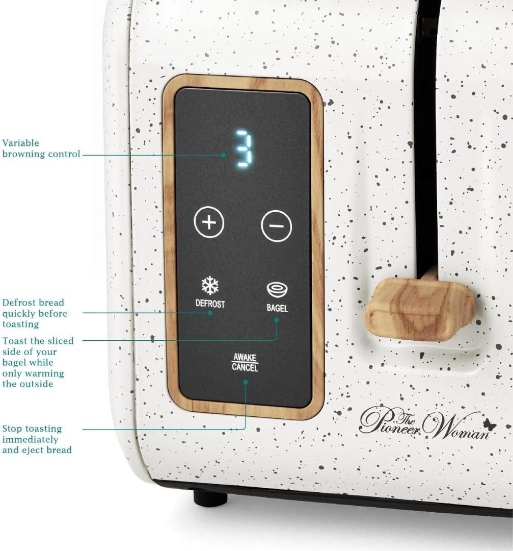 The Pioneer Woman Digital 2-Slice Toaster with Digital Display