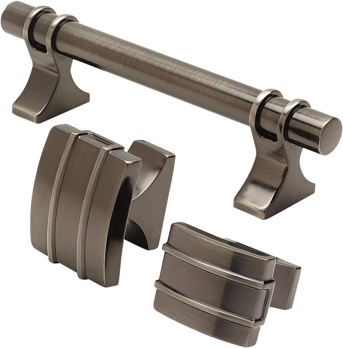 Amerock Davenport 5-1/16 inch (128mm) Center-to-Center Satin Nickel Cabinet Pull