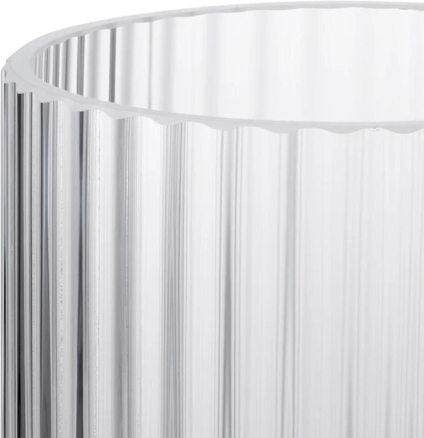 Elegant White Porcelain Fluted Table Vase