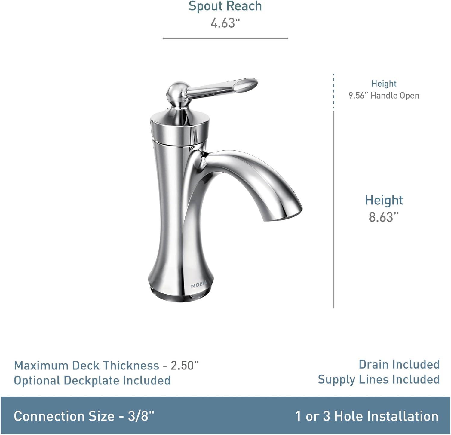 Wynford Single Hole Bathroom Faucet with Drain Assembly