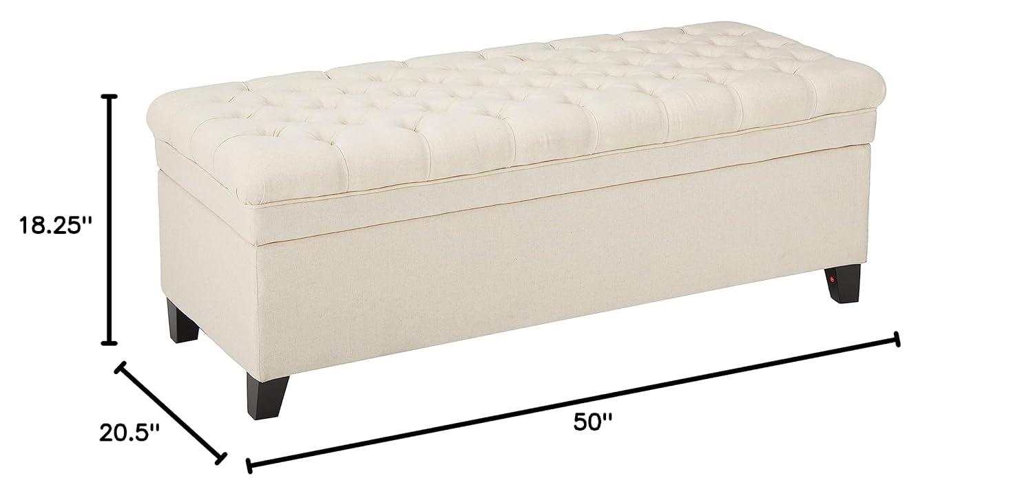 Christopher Knight Home Juliana Fabric Storage Ottoman, Beige