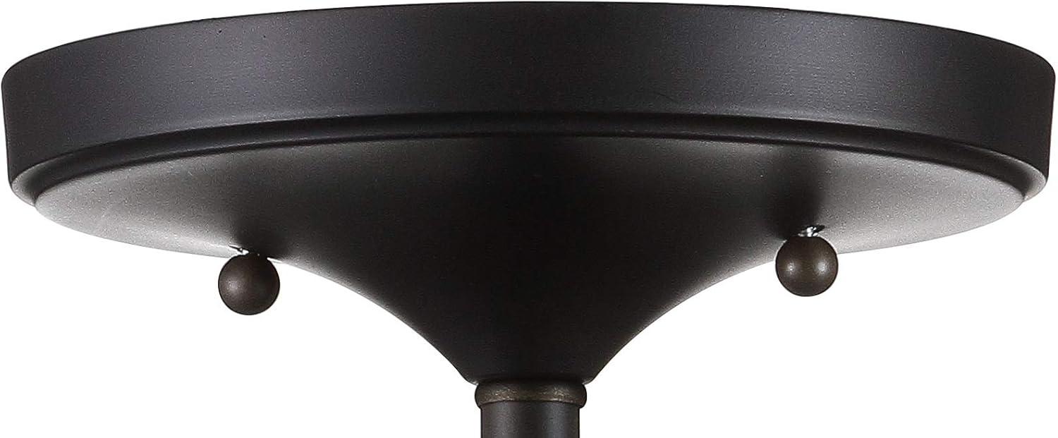 Toronto 13" Metal/Crystal LED Flush Mount, Oil Rubbed Bronze