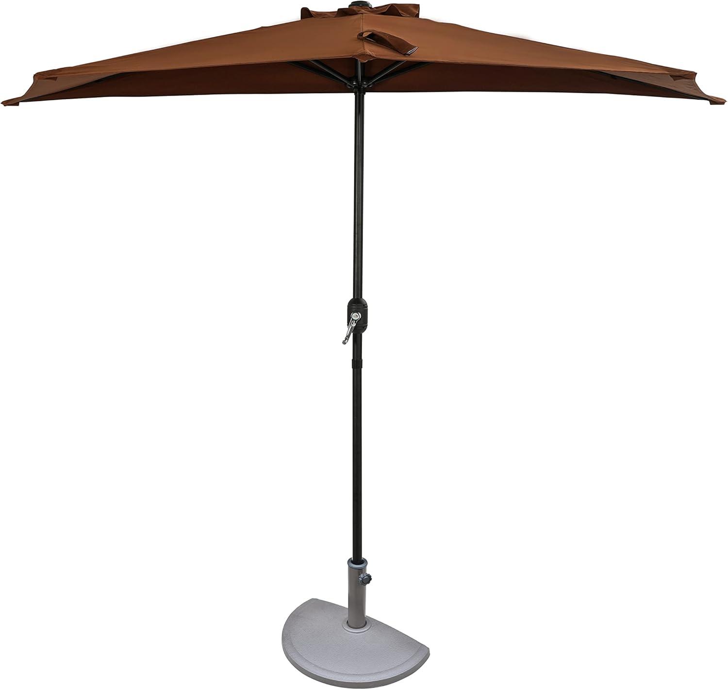 Island Umbrella Lanai 9-ft Half Umbrella in Polyester