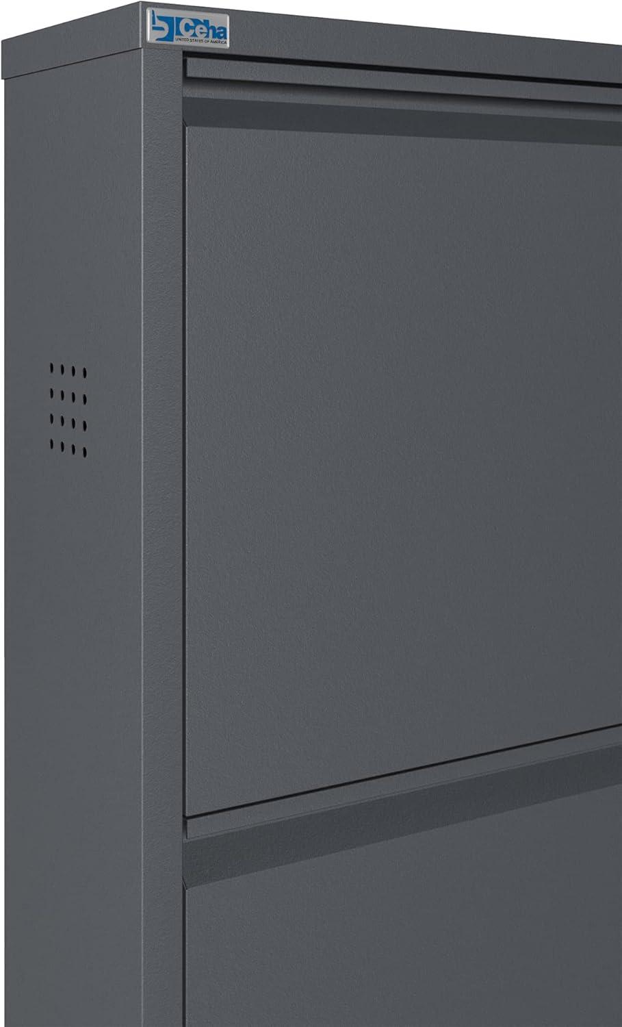 CEHA USA Antibacterial 4 Tier metal shoe cabinet side holes