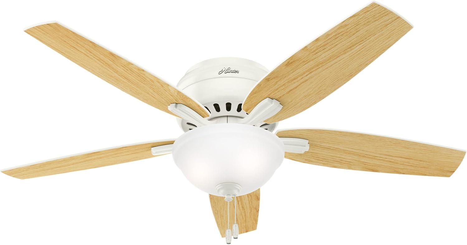 52" Newsome 5 - Blade Flush Mount Ceiling Fan with Lights and Pull Chains