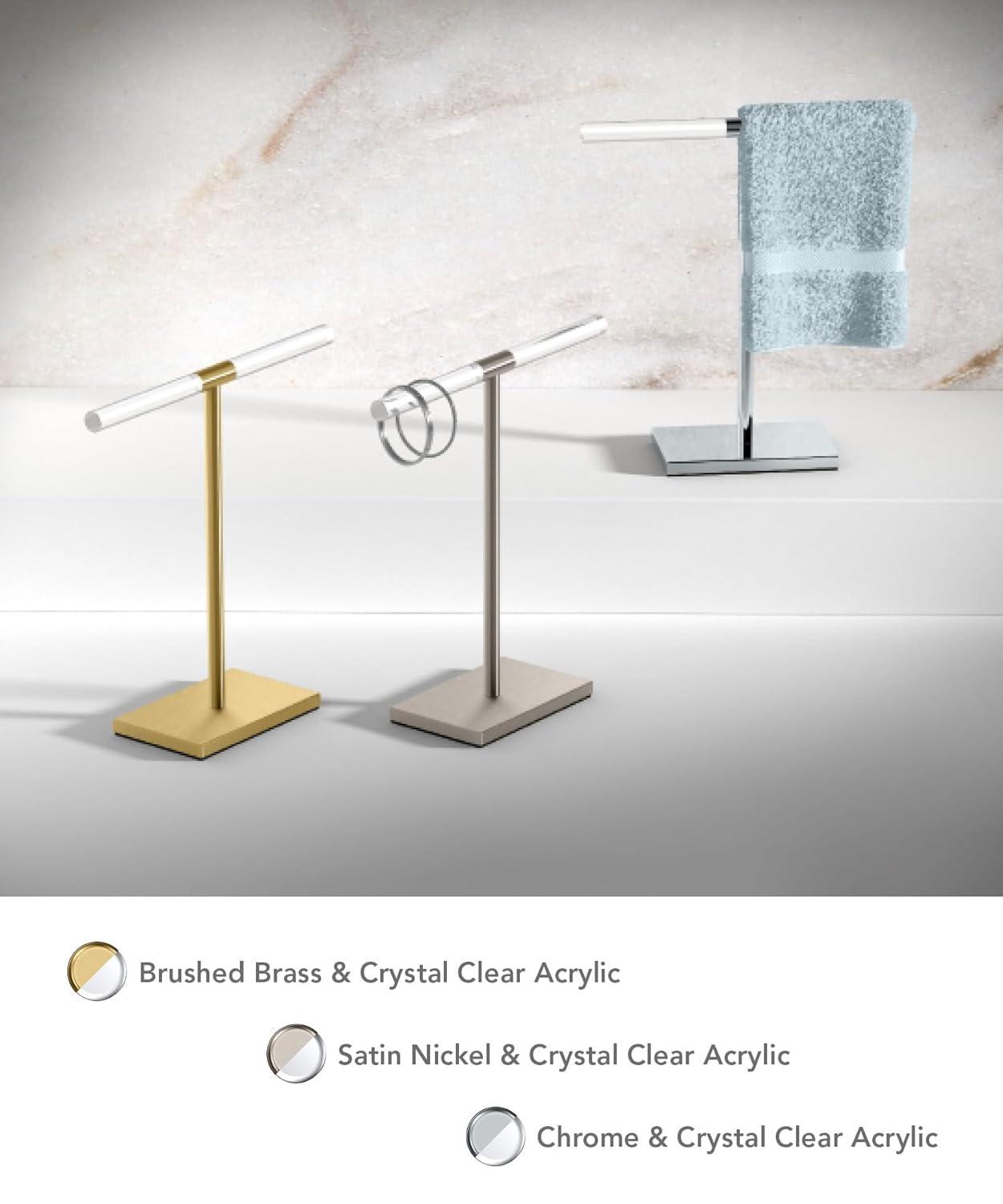 Freestanding Countertop Hand Towel Holder | 11.13"H x 10.50"W Weighted Base Towel Rack Stand