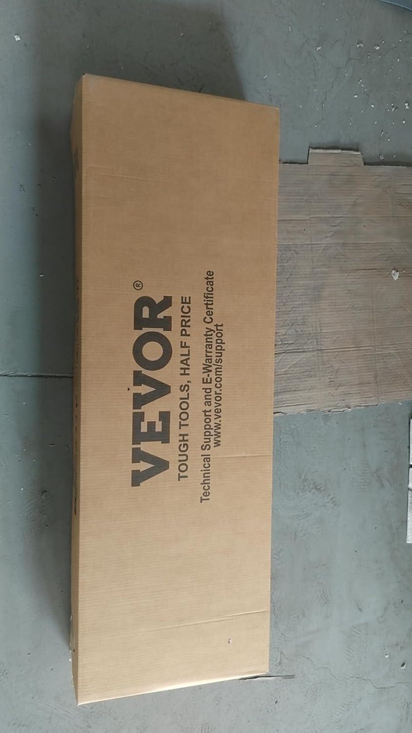 VEVOR Stainless Steel Food Prep Table, 14 x 48 x 34 Inch Commercial Kitchen Worktable, with 2 Adjustable Undershelf, Heavy Duty Prep Metal Work Tables for BBQ, Kitchen, Home, and Garage