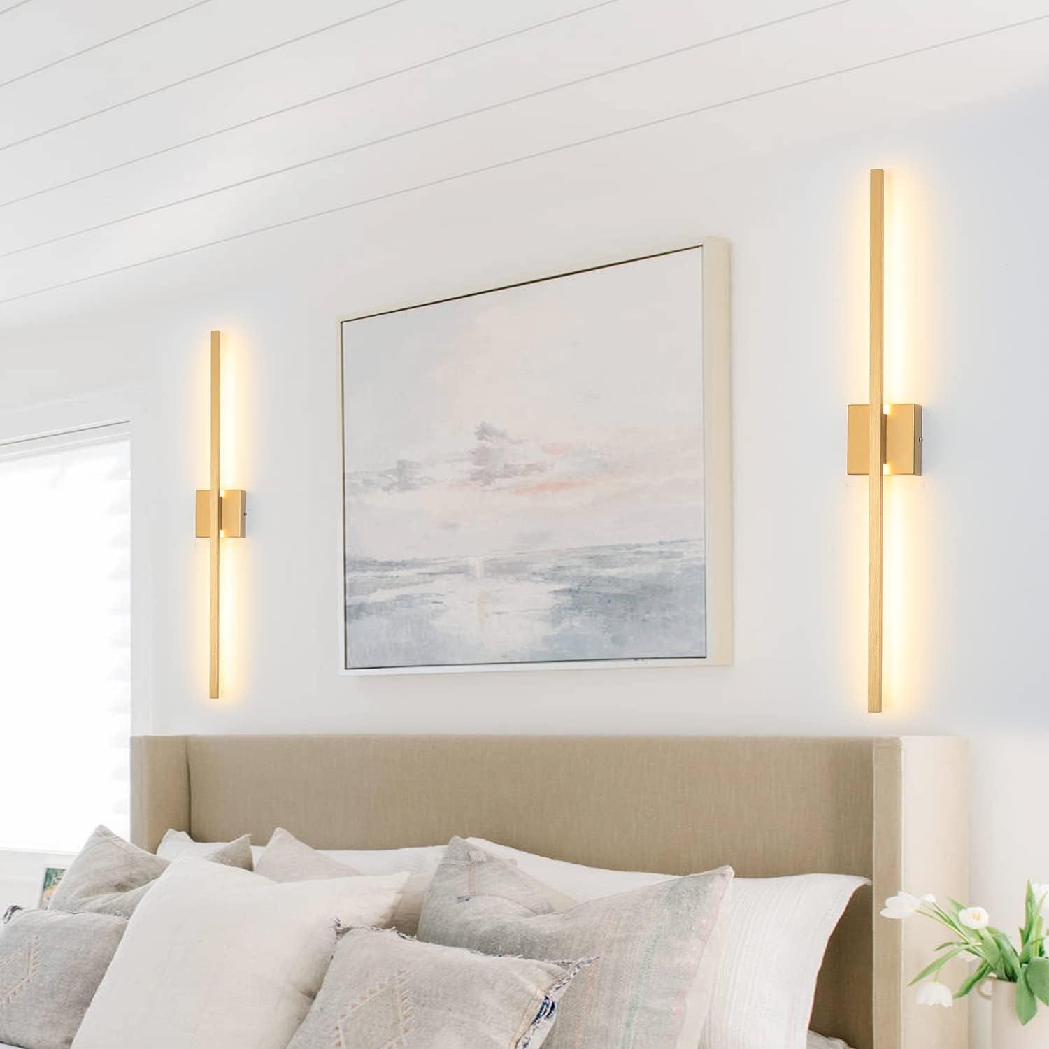 36-Inch Gold and Black Aluminum LED Vanity Light